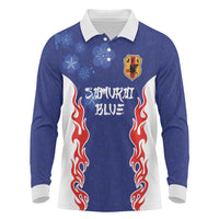 Custom Japan National Football Long Sleeve Polo Shirt Retro Style-Inspired 1998 - Wonder Print Shop