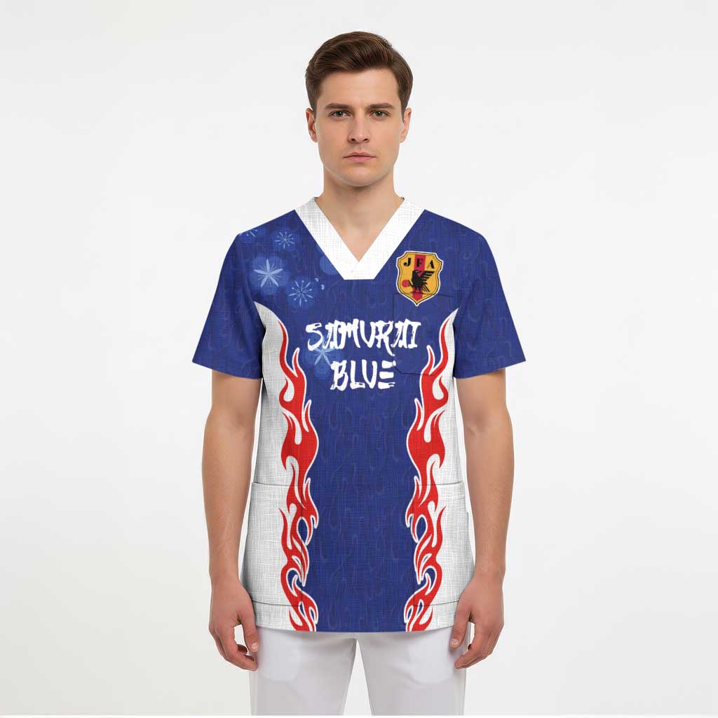 Custom Japan National Football Scrub Top Retro Style-Inspired 1998 - Wonder Print Shop