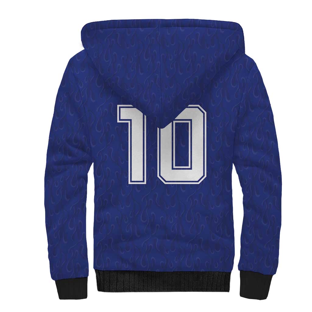 Custom Japan National Football Sherpa Hoodie Retro Style-Inspired 1998 - Wonder Print Shop