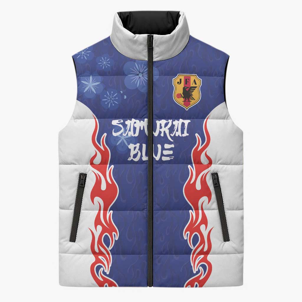 Custom Japan National Football Sleeveless Puffer Jacket Retro Style-Inspired 1998 - Wonder Print Shop