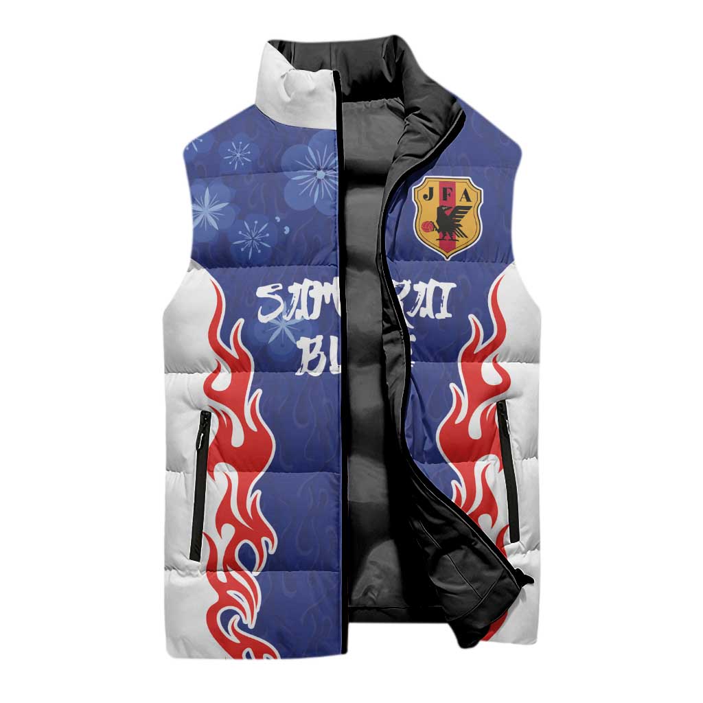 Custom Japan National Football Sleeveless Puffer Jacket Retro Style-Inspired 1998 - Wonder Print Shop