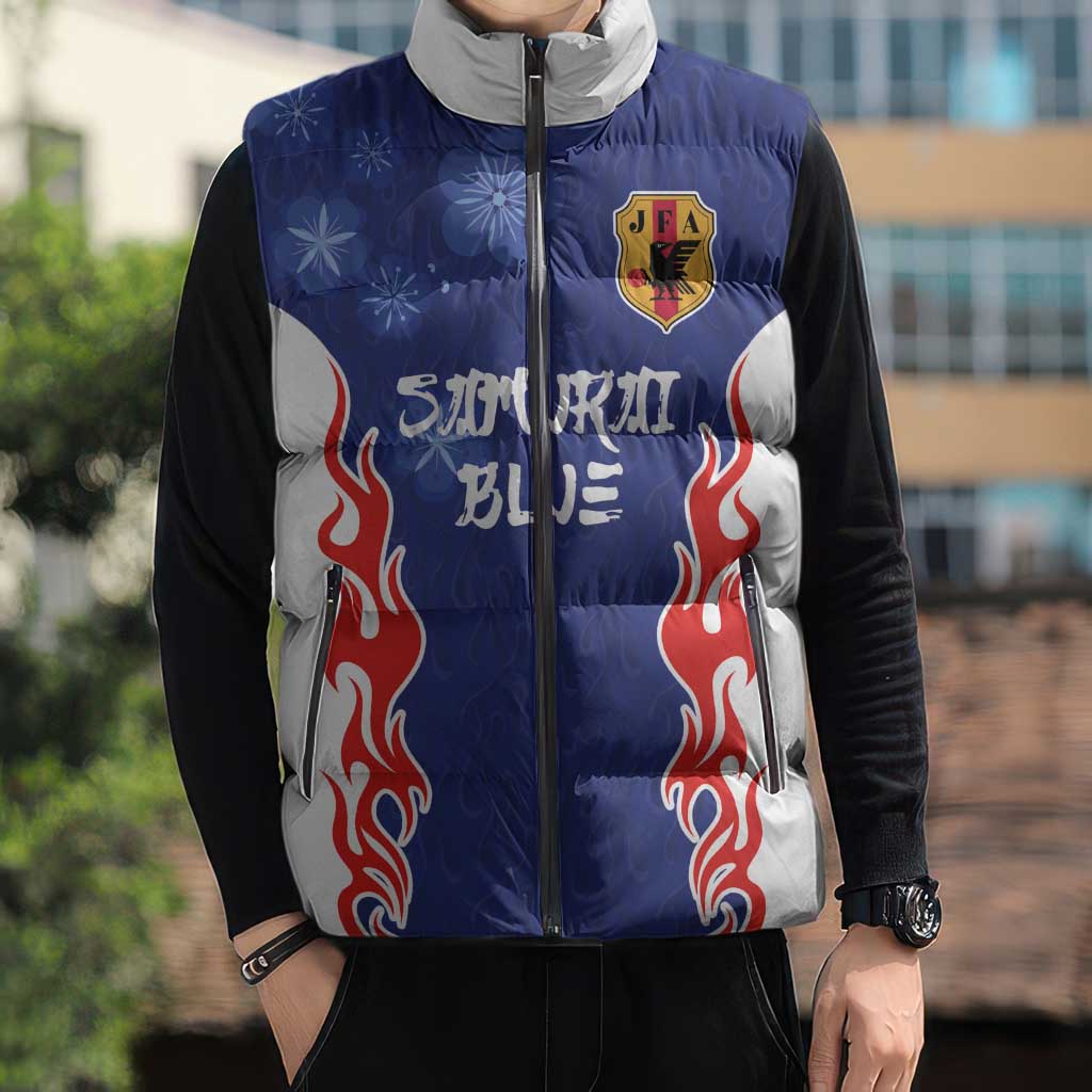 Custom Japan National Football Sleeveless Puffer Jacket Retro Style-Inspired 1998 - Wonder Print Shop