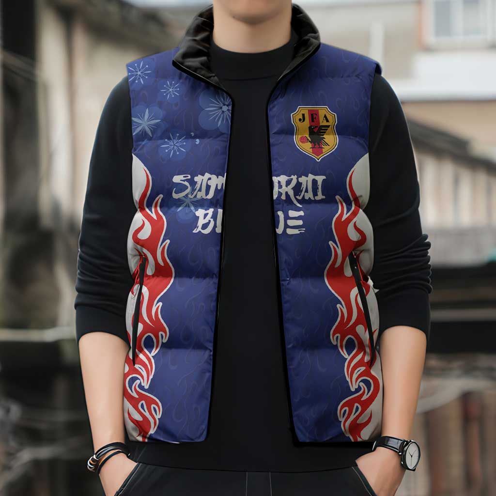 Custom Japan National Football Sleeveless Puffer Jacket Retro Style-Inspired 1998 - Wonder Print Shop