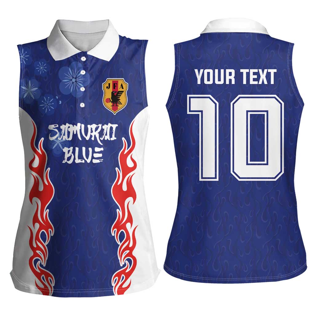 Custom Japan National Football Women Sleeveless Polo Shirt Retro Style-Inspired 1998 - Wonder Print Shop