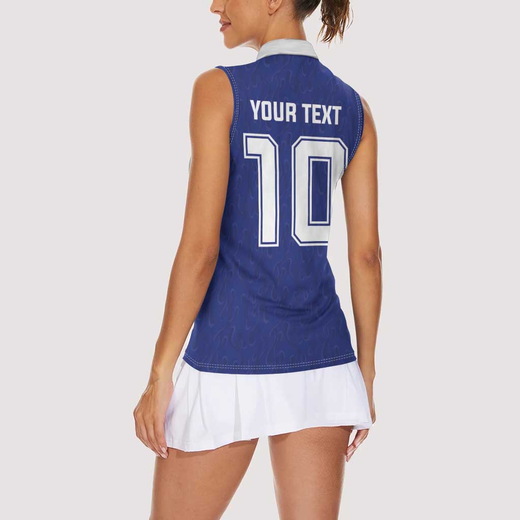 Custom Japan National Football Women Sleeveless Polo Shirt Retro Style-Inspired 1998 - Wonder Print Shop