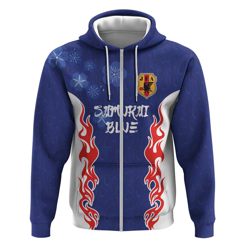 Custom Japan National Football Zip Hoodie Retro Style-Inspired 1998 - Wonder Print Shop
