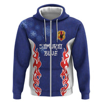 Custom Japan National Football Zip Hoodie Retro Style-Inspired 1998 - Wonder Print Shop
