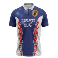 Custom Japan National Football Zipper Polo Shirt Retro Style-Inspired 1998 - Wonder Print Shop