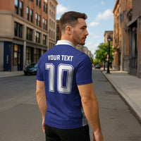 Custom Japan National Football Zipper Polo Shirt Retro Style-Inspired 1998 - Wonder Print Shop