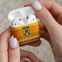 Romania Merry Christmas AirPods Case Romania Emblem Traditional Folk Art - Wonder Print Shop
