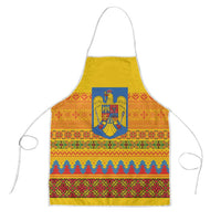 Romania Merry Christmas Apron Romania Emblem Traditional Folk Art - Wonder Print Shop