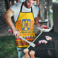 Romania Merry Christmas Apron Romania Emblem Traditional Folk Art - Wonder Print Shop