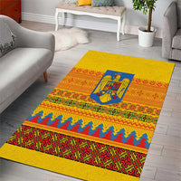Romania Merry Christmas Area Rug Romania Emblem Traditional Folk Art - Wonder Print Shop