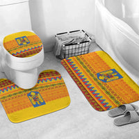 Romania Merry Christmas Bathroom Set Romania Emblem Traditional Folk Art - Wonder Print Shop