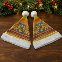 Romania Merry Christmas Santa Hat Romania Emblem Traditional Folk Art - Wonder Print Shop
