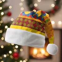Romania Merry Christmas Santa Hat Romania Emblem Traditional Folk Art - Wonder Print Shop