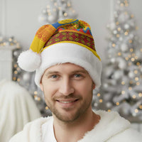 Romania Merry Christmas Santa Hat Romania Emblem Traditional Folk Art - Wonder Print Shop