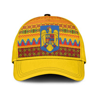 Romania Merry Christmas Classic Cap Romania Emblem Traditional Folk Art - Wonder Print Shop