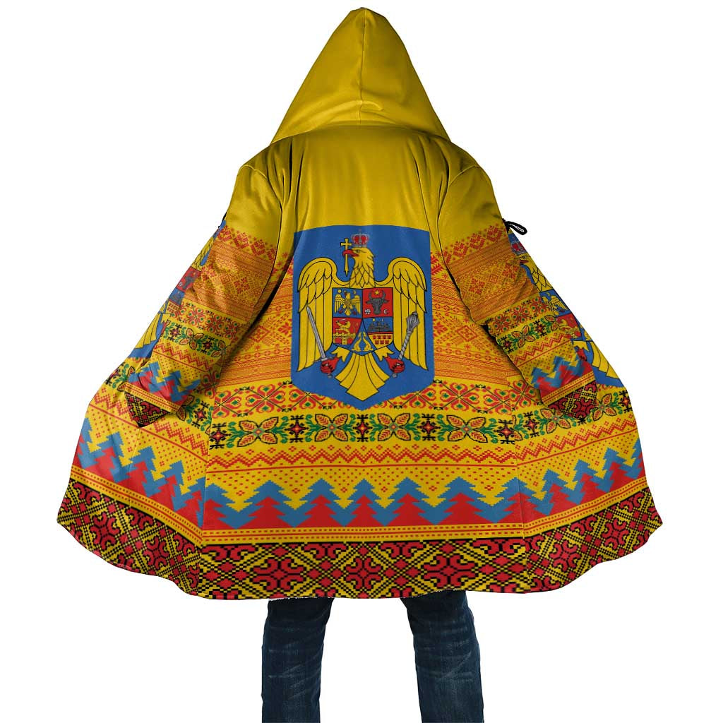 Romania Merry Christmas Cloak Romania Emblem Traditional Folk Art - Wonder Print Shop