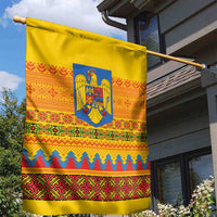 Romania Merry Christmas Garden Flag Romania Emblem Traditional Folk Art - Wonder Print Shop