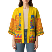 Romania Merry Christmas Kimono Romania Emblem Traditional Folk Art - Wonder Print Shop