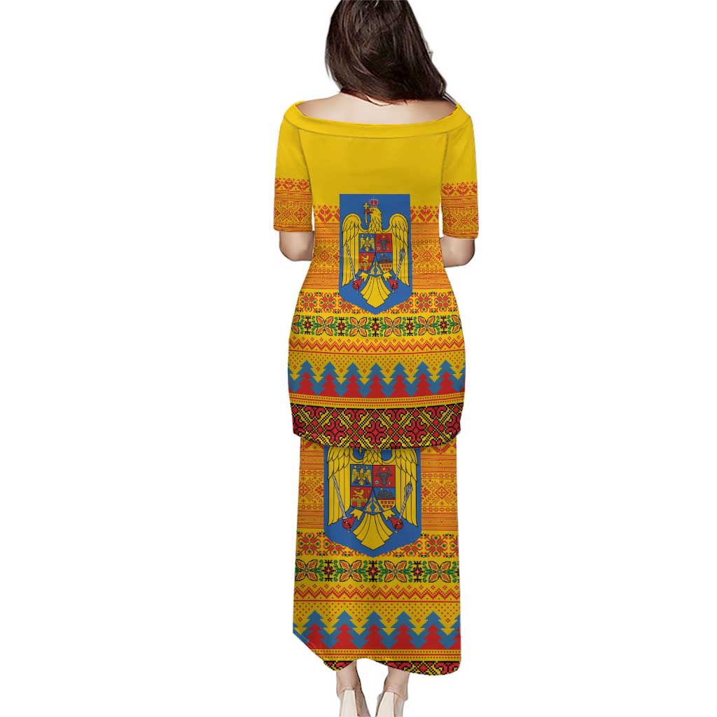 Romania Merry Christmas Puletasi Romania Emblem Traditional Folk Art - Wonder Print Shop