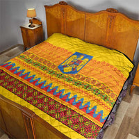 Romania Merry Christmas Quilt Romania Emblem Traditional Folk Art - Wonder Print Shop