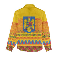 Romania Merry Christmas Women Casual Shirt Romania Emblem Traditional Folk Art - Wonder Print Shop
