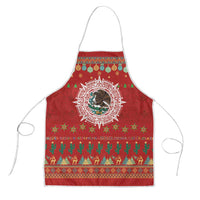 Mexico Merry Christmas Apron Mexican Cultural Emblem Xmas Style - Wonder Print Shop