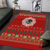 Mexico Merry Christmas Area Rug Mexican Cultural Emblem Xmas Style - Wonder Print Shop