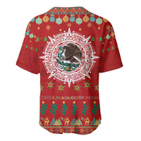 Mexico Merry Christmas Baseball Jersey Mexican Cultural Emblem Xmas Style - Wonder Print Shop