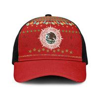Mexico Merry Christmas Baseball Net Cap Mexican Cultural Emblem Xmas Style - Wonder Print Shop