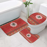 Mexico Merry Christmas Bathroom Set Mexican Cultural Emblem Xmas Style - Wonder Print Shop
