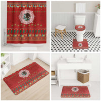 Mexico Merry Christmas Bathroom Set Mexican Cultural Emblem Xmas Style - Wonder Print Shop