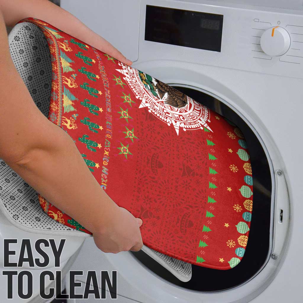 Mexico Merry Christmas Bathroom Set Mexican Cultural Emblem Xmas Style - Wonder Print Shop