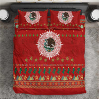Mexico Merry Christmas Bedding Set Mexican Cultural Emblem Xmas Style - Wonder Print Shop