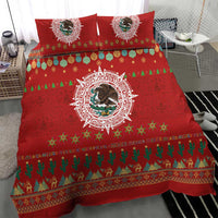 Mexico Merry Christmas Bedding Set Mexican Cultural Emblem Xmas Style - Wonder Print Shop