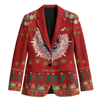 Mexico Merry Christmas Blazer Mexican Cultural Emblem Xmas Style - Wonder Print Shop
