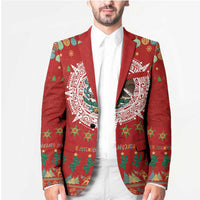 Mexico Merry Christmas Blazer Mexican Cultural Emblem Xmas Style - Wonder Print Shop
