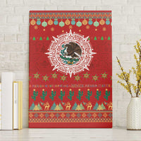Mexico Merry Christmas Canvas Wall Art Mexican Cultural Emblem Xmas Style - Wonder Print Shop