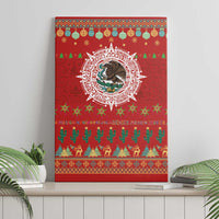 Mexico Merry Christmas Canvas Wall Art Mexican Cultural Emblem Xmas Style - Wonder Print Shop