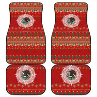 Mexico Merry Christmas Car Mats Mexican Cultural Emblem Xmas Style - Wonder Print Shop
