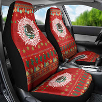 Mexico Merry Christmas Car Seat Cover Mexican Cultural Emblem Xmas Style - Wonder Print Shop