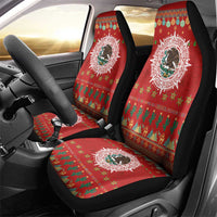 Mexico Merry Christmas Car Seat Cover Mexican Cultural Emblem Xmas Style - Wonder Print Shop