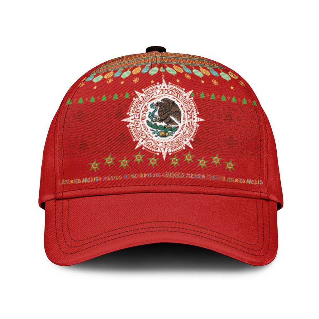 Mexico Merry Christmas Classic Cap Mexican Cultural Emblem Xmas Style - Wonder Print Shop