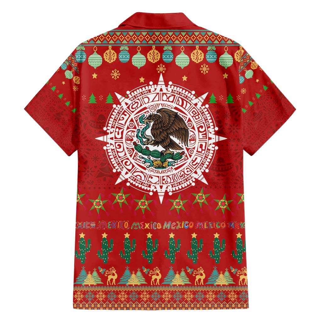 Mexico Merry Christmas Family Matching Long Sleeve Bodycon Dress and Hawaiian Shirt Mexican Cultural Emblem Xmas Style - Wonder Print Shop