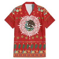 Mexico Merry Christmas Family Matching Mermaid Dress and Hawaiian Shirt Mexican Cultural Emblem Xmas Style - Wonder Print Shop