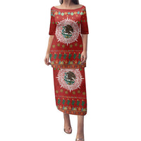 Mexico Merry Christmas Family Matching Puletasi and Hawaiian Shirt Mexican Cultural Emblem Xmas Style - Wonder Print Shop
