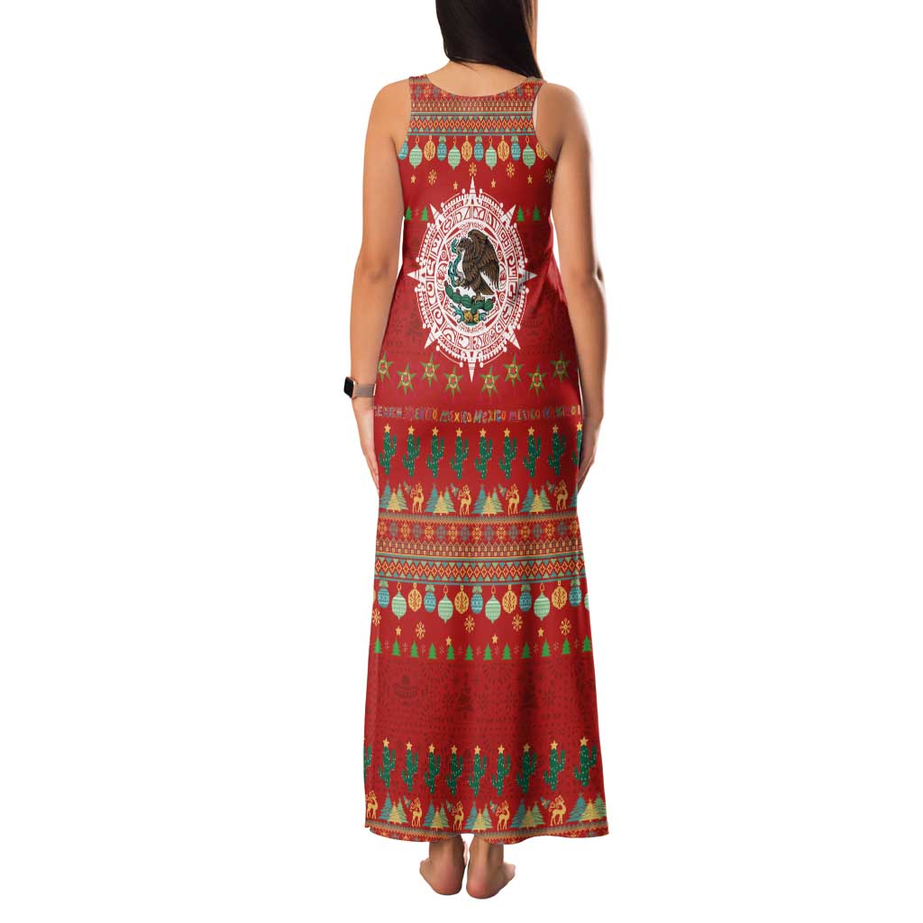 Mexico Merry Christmas Family Matching Tank Maxi Dress and Hawaiian Shirt Mexican Cultural Emblem Xmas Style - Wonder Print Shop