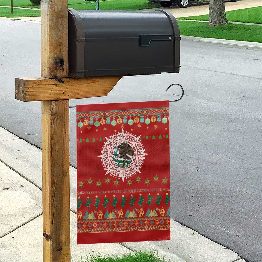 Mexico Merry Christmas Garden Flag Mexican Cultural Emblem Xmas Style - Wonder Print Shop
